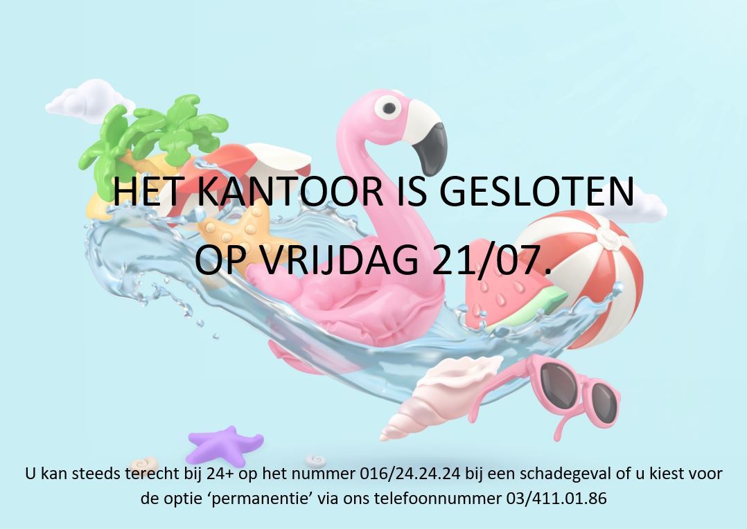 Gesloten op vrijdag 21 juli
